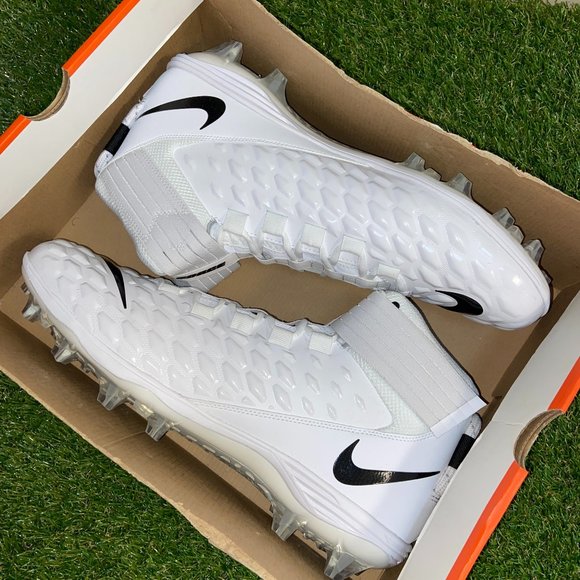 Nike Force Savage Pro White Black Football Cleats AH4000-100 Men